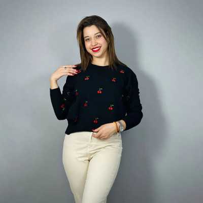 Pull Femme Moocci Cerise