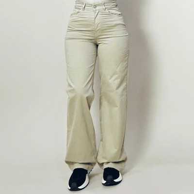 Pantalon Femme Large Kaki