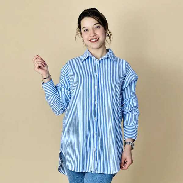 Chemise femme rayé long