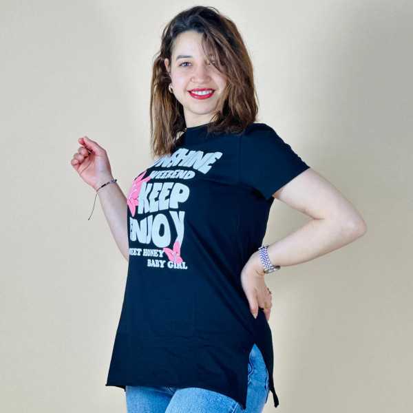 Pull story avec fente