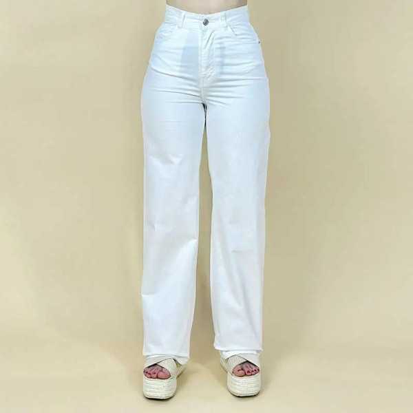 Pantalon femme large blanc