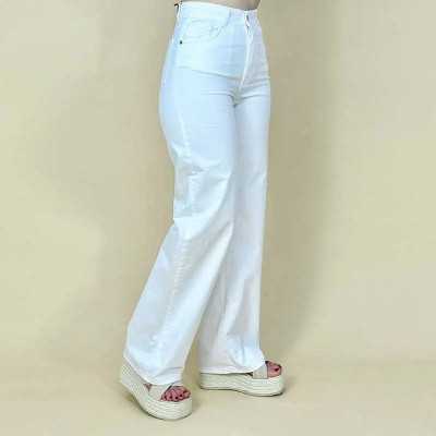 Pantalon femme large blanc