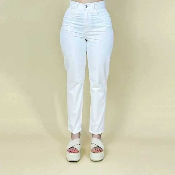 Pantalon Femme Mom Story blanc