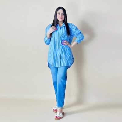 Chemise femme raye Longue