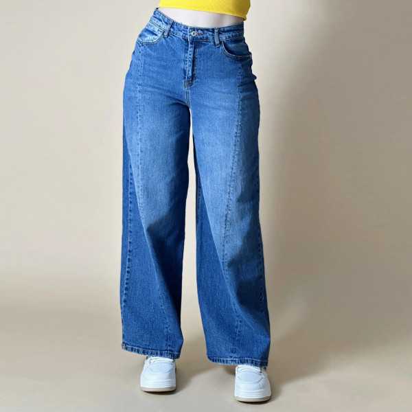 Pantalon Wide Leg Decoupe