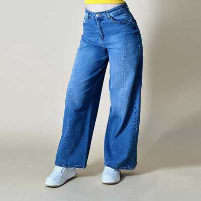 Pantalon Wide Leg Découpé Femme – Tendance & Confort