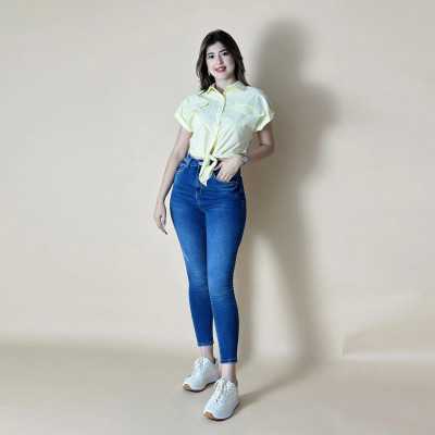 Pantalon skinny pivoine