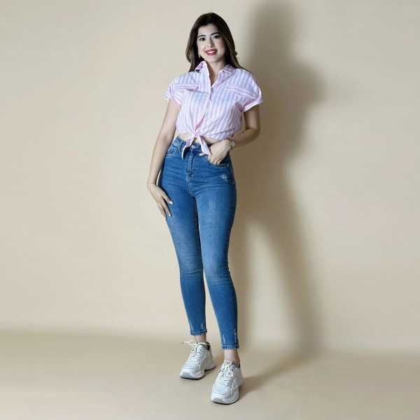 Pantalon skinny pivoine dirty