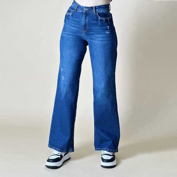 Pantalon large femme pivoine
