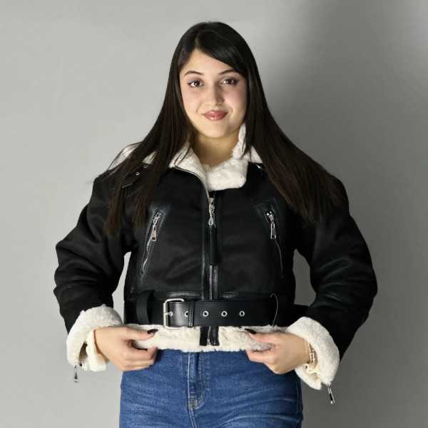 Veste femme daim maille