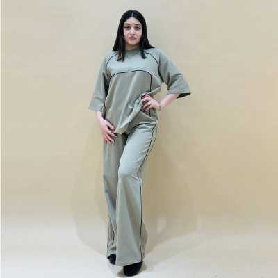 Ensemble demi manche femme pivoine