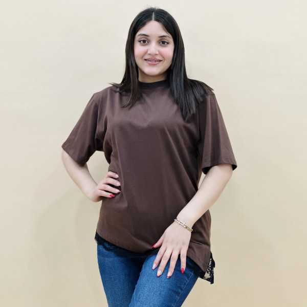 Pull femme over dentelle