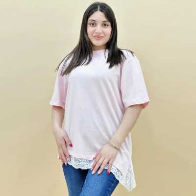 Pull femme over dentelle