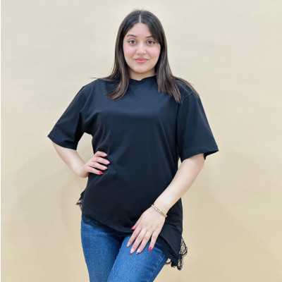 Pull femme over dentelle