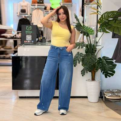 jean Wide Leg femme bouton jean Wide Leg femme bouton