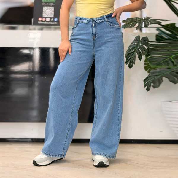 jean Wide Leg femme snow