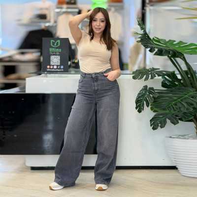 jean Wide Leg femme gris jean Wide Leg femme gris