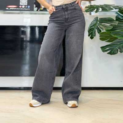 jean Wide Leg femme gris