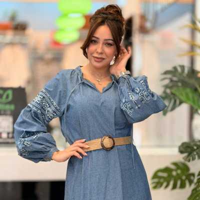 Robe broderie pivoine