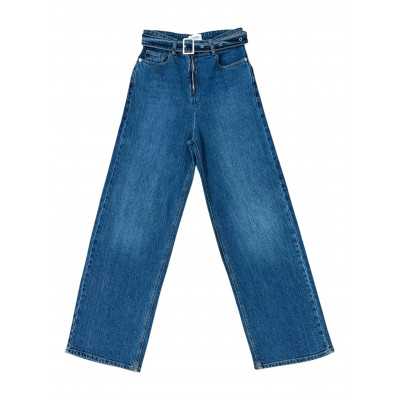 jean Large femme pivoine avec ceinture jean Large femme pivoine avec ceinture