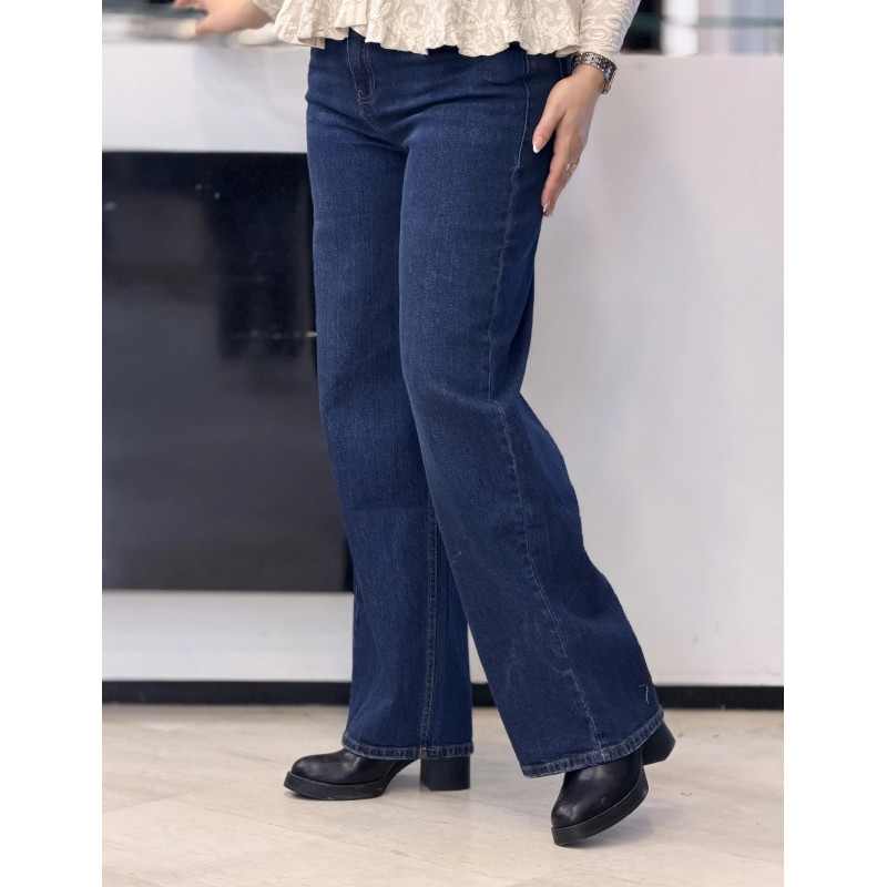 Jean Wide Leg simple pivoine