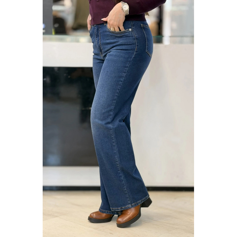Jean Large femme pivoine Dirty