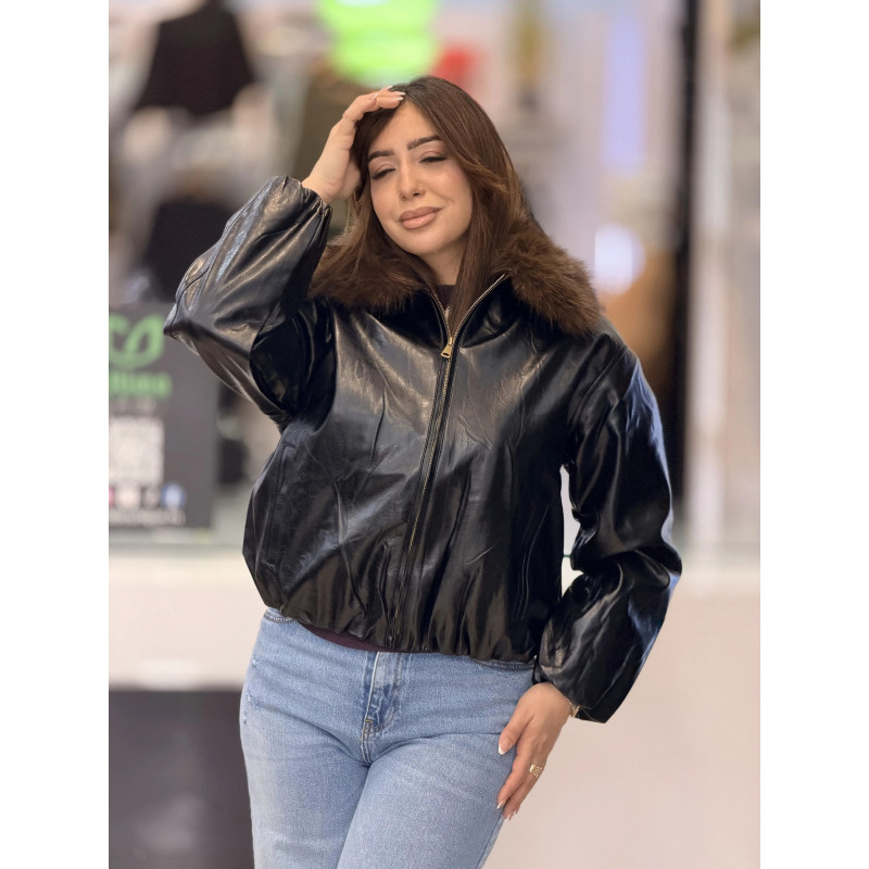 Veste femme cuir forrure