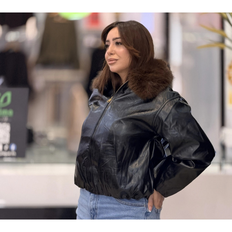 Veste femme cuir forrure