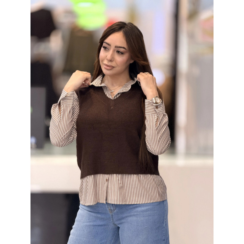 Pull chemise femme aisabelle