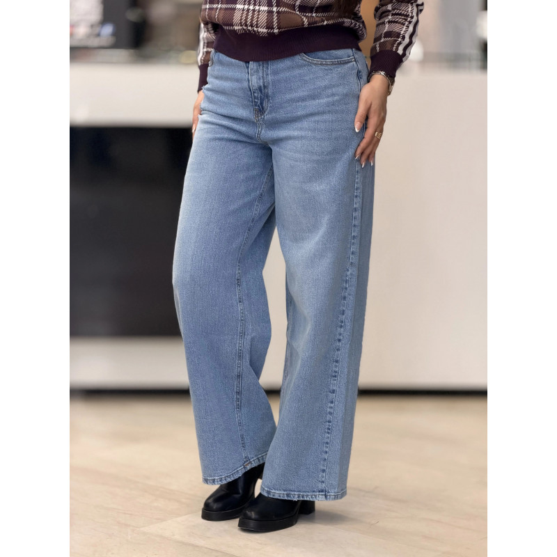 Jean Wide Leg snow Clair