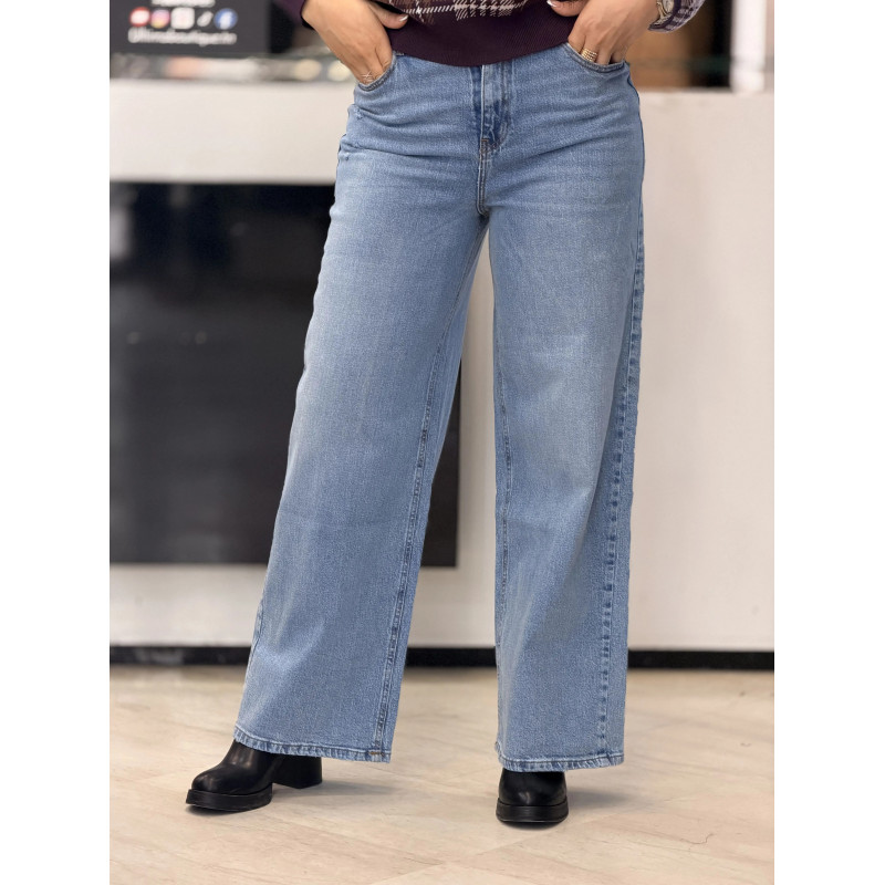 Jean Wide Leg snow Clair