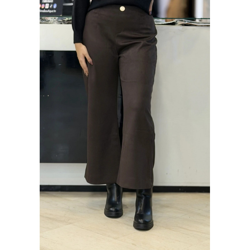 Pantalon Large femme daim