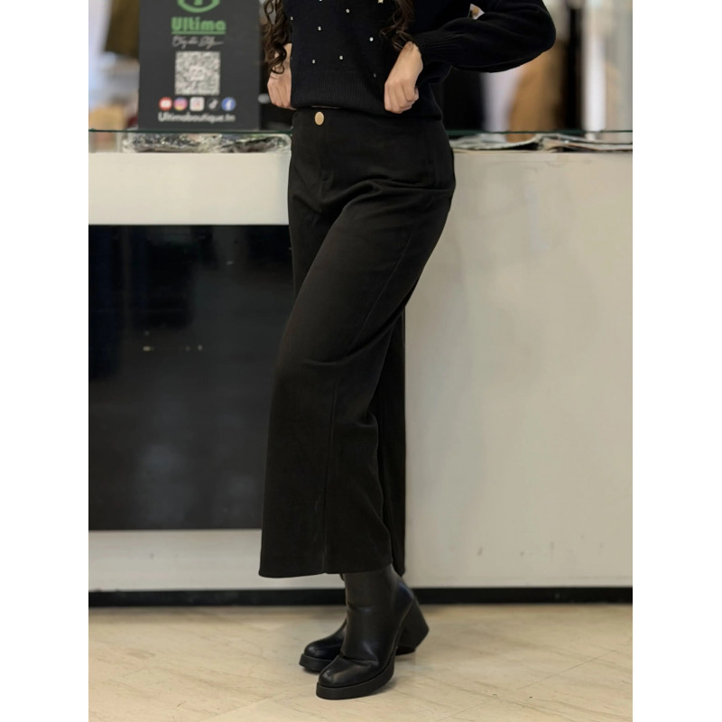 Pantalon Large femme daim