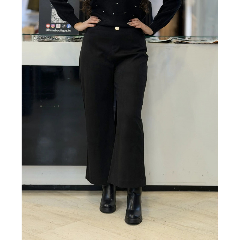 Pantalon Large femme daim