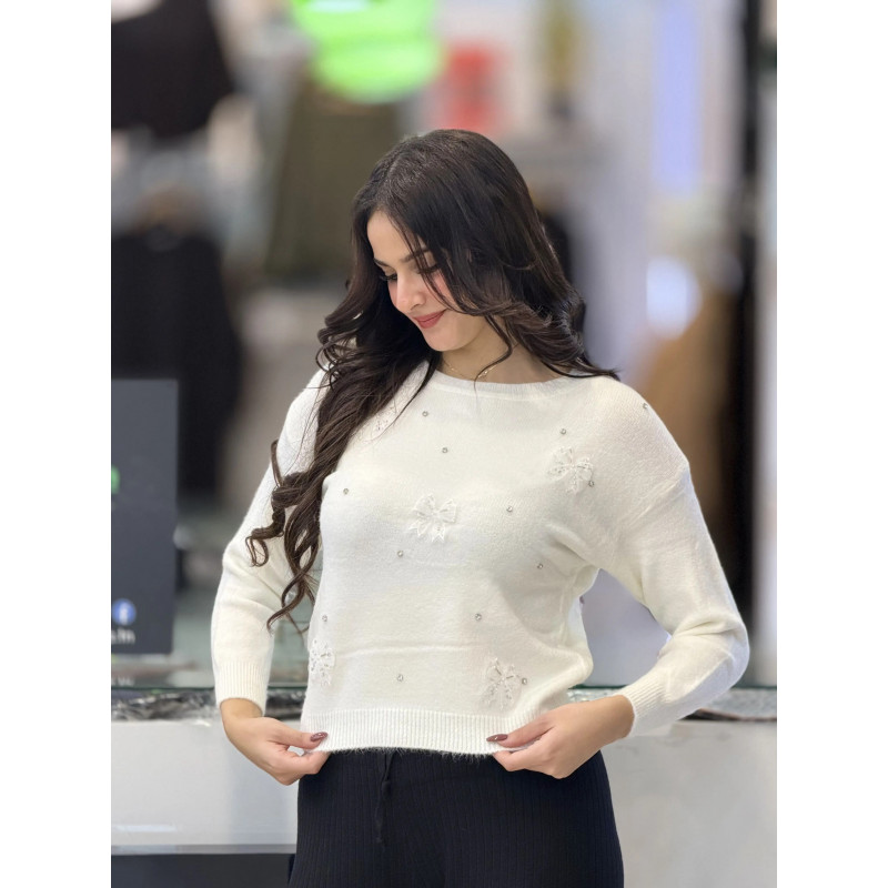 Pull femme papillion
