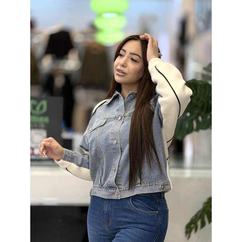 Veste femme laine jeans
