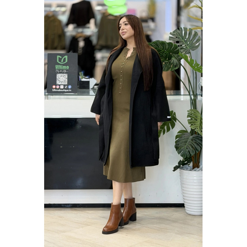 Trench femme long ceinturé