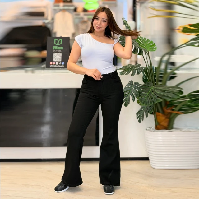 jean femme Patteph noir — autre vue